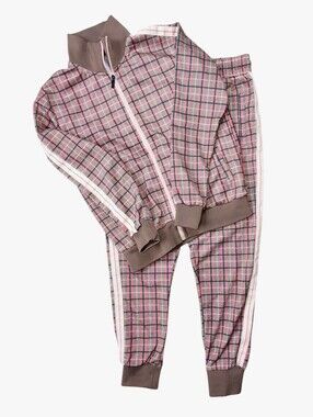 Jian Wang Track Suit Jacket Jogging Active Pants Matching Set Men's Size SMALL